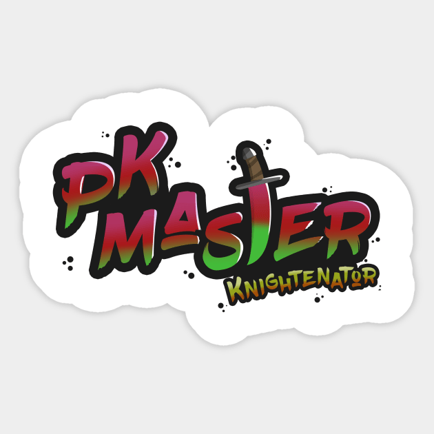 Pk Master (red green) Sticker by Knightenator